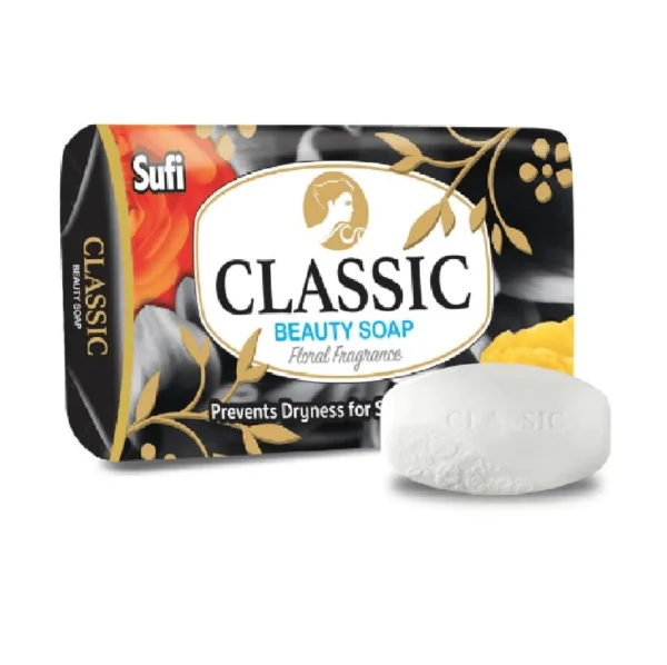 Sufi Classic Beauty Soap Floral Fragrance 130 G (White)